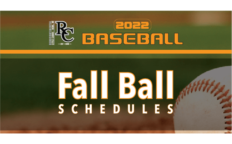 Fall Ball Schedules